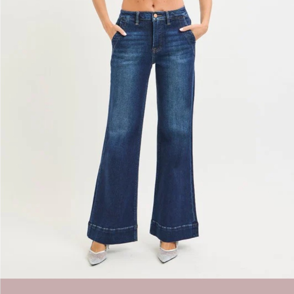 NWT Risen Wide Leg Jeans Dark Wash